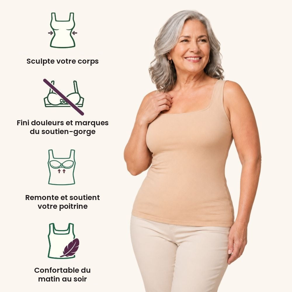 Débardeur Sculptant à Soutien-Gorge Intégré